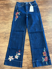 Load image into Gallery viewer, Charlie B Flared Jeans with Floral Embroidery C5448- 431A-007
