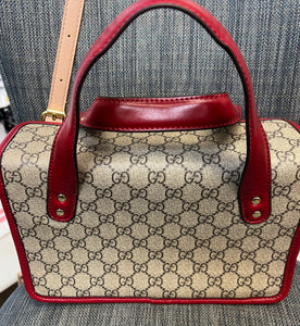 Fashion leather trim  handbag  purse  tote