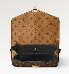 Fashion leather trim crossbody bag shoulder bag purse brown