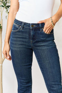 Full Size Raw Hem Straight Jeans