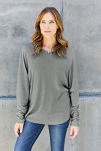 Load image into Gallery viewer, Double Take Full Size Round Neck Long Sleeve T-Shirt