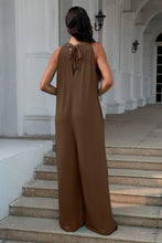 Load image into Gallery viewer, Tie Back Cutout Sleeveless Jumpsuit