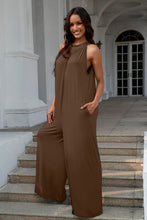 Load image into Gallery viewer, Tie Back Cutout Sleeveless Jumpsuit