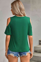 Load image into Gallery viewer, Tied Cutout Cold-Shoulder Top