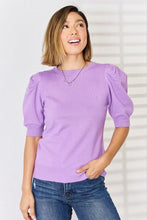 Load image into Gallery viewer, Round Neck Puff Sleeve Sweater