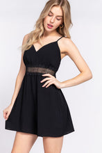 Load image into Gallery viewer, Waist Lace Trim Cami Romper