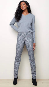 Charlie B reversible, floral, gray pants - Sassy Shelby's