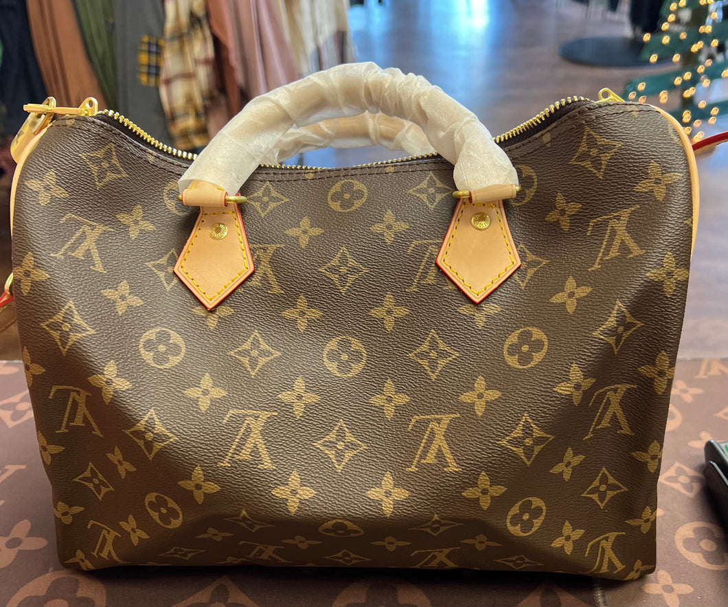 Fashion tote handbag crossbody brown, Brown checks, White Checks  purse - Sassy Shelby's