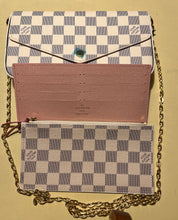 Load image into Gallery viewer, fashion  LV handbag shoulder bag crossbody purse 3pc set white grey check - Sassy Shelby&#39;s