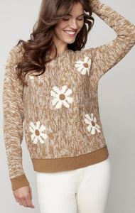 Charlie B Flora chestnut knit stich sweater - Sassy Shelby's