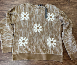 Charlie B Flora chestnut knit stich sweater - Sassy Shelby's