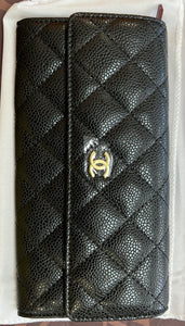 Fashion qulited black leather c wallet card slots handbag - Sassy Shelby's