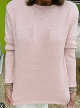 Load image into Gallery viewer, Charlie B smiley knit stich art natural sweater - Sassy Shelby&#39;s
