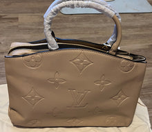 Load image into Gallery viewer, Leather trim Fashion Beige Crossbody Handbag tote purse - Sassy Shelby&#39;s