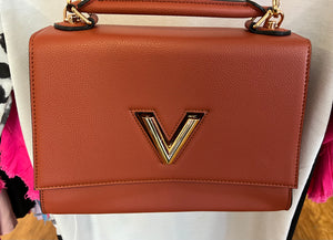 Leather trim fashion handbag crossbody shoulder bag tote bag twisted - Sassy Shelby's