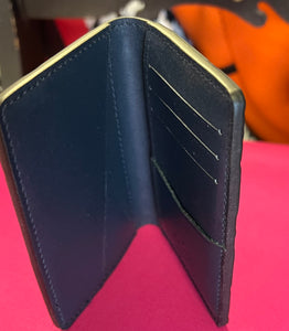 Fashion Leather Men's fold wallet card slot blue organizer - Sassy Shelby's