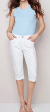 Load image into Gallery viewer, Charlie B Twill Pedal Pusher Pants - White