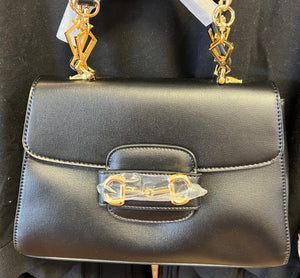 fashion Black leather handbag shoulder bag crossbody purse - Sassy Shelby's